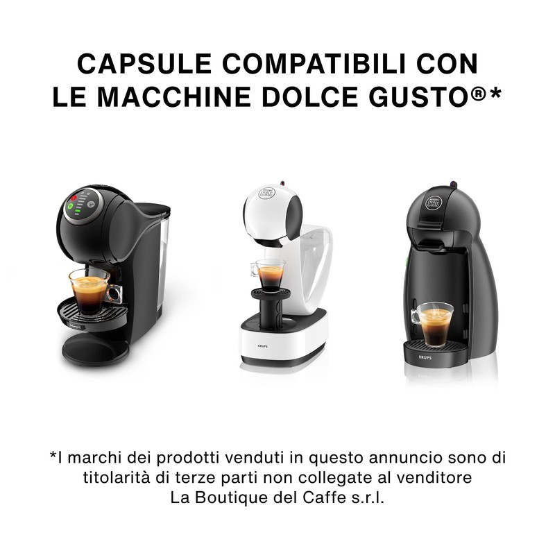 Italian Coffee capsules compatible with Nescafe Dolce Gusto machines, Espresso