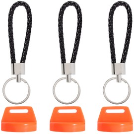 SOAJEE Pack of 3 Orange Ignition Key Cover Compatible with Can-Am Bombardier ATV DS650 Baja Outlander Renegade 330 400 500 650 800 800R Rally 175 200 Polaris Yamaha Suzuki Kawasaki EZGO Arctic Cat