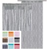 String curtain with pull-through bars, lurex-look curtain, elegant and stylish
