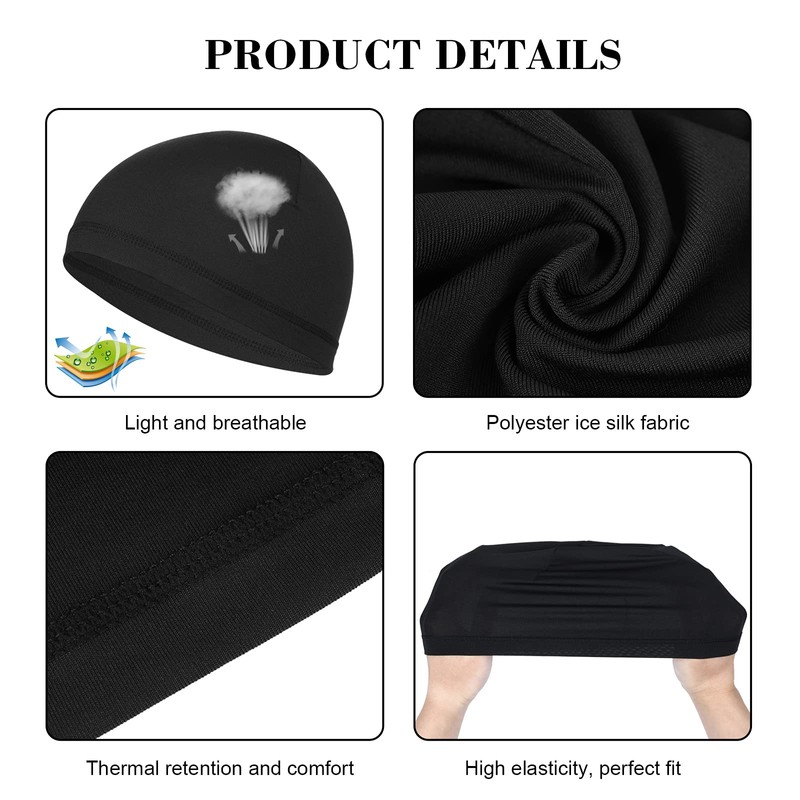 Yolev 6 PCS Sets of Skull Cap Running Cap Sweat