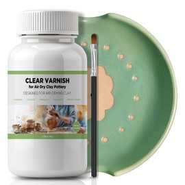 Air Dry Clay Varnish - Air Dry Clay Sealant for Airdry Clay - Clear Varnish for Air Dry Clay Pottery - Matte Finish Clear Varnish for Pottery, Used to Prevent Clay Cracking, Scratches, Wear -120ml