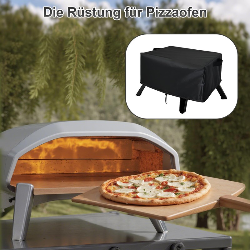 Pizza Oven Cover - Black 420D Oxford Fabric, Cover for