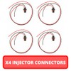4pcs 2 Pin Pre-Wired Bosch Diesel Injector Connector Injector Plug
