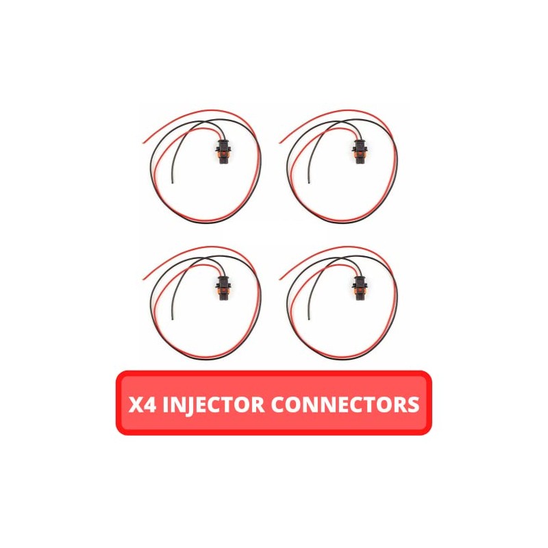 4pcs 2 Pin Pre-Wired Bosch Diesel Injector Connector Injector Plug