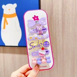 Sanrio Cute Kuromi Hair Clip Barrette Hairpin 5pcs/Set New US Seller