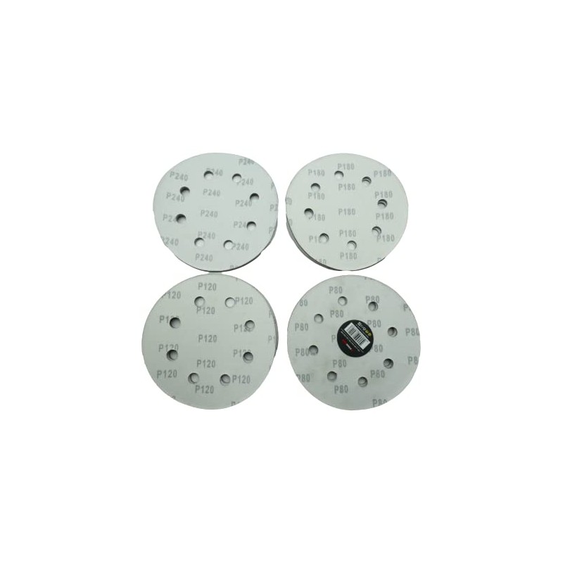 Pack of 20 8 Hole 180 mm Sanding Discs Strong
