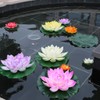 Lightingsky Artificial Floating Foam Lotus Flower Pond Decor Water Lily