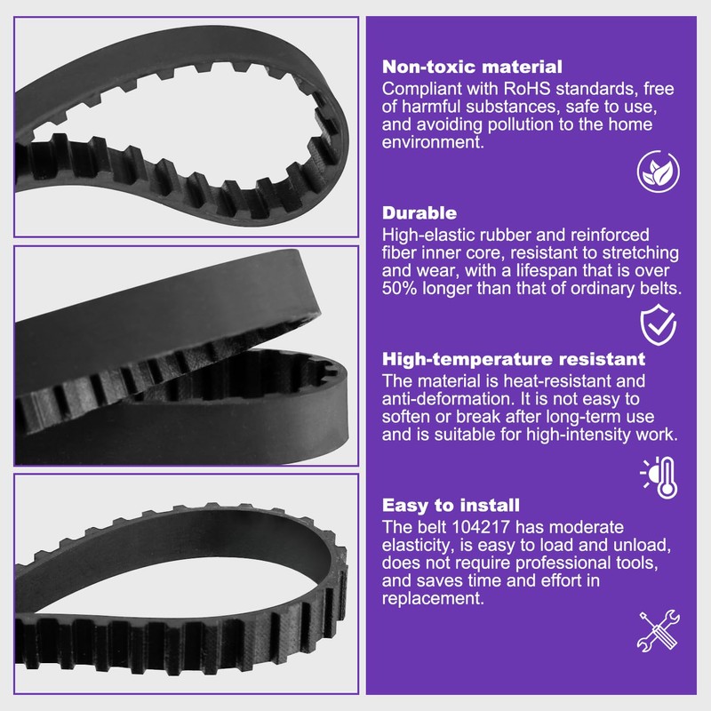 HASME 104217 Vacuum Cleaner Drive Belt Replacement for ProTeam Fits