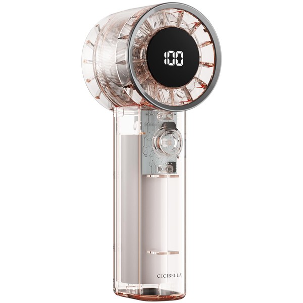 CICIBELLA Handy Fan, Clear, Ultra High Speed, Large Air Volume,