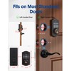 ELAMOR M19 Fingerprint Door Lock with 2 Lever Handles, Keyless