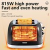Wiltal Toaster 2 Slice, Retro Roaster, Bagel Toaster, With Stainless