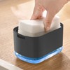 Richenda 2-in-1 Soap Dispenser with Sponge Holder-Dish Soap Dispenser for