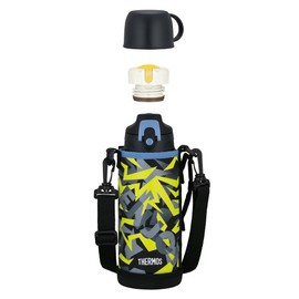 Thermos FJJ-802WF BKY Vacuum Insulated 2-Way Bottle, 0.8L/0.83L Black Yellow