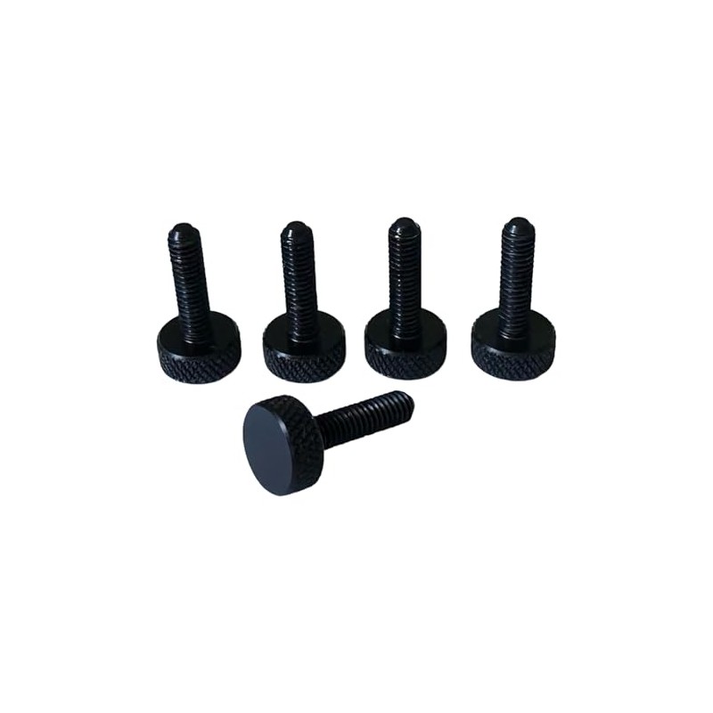 PrecisionGeek M5 x 15mm Flat Knurled Thumb Screws (Set of