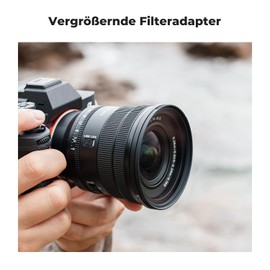 K&F Concept Set of 2 Step Up Ring Filter Adapter Ring 72-77 mm, Lens Adapter Ring for Aircraft Grade Aluminium Alloy Filter