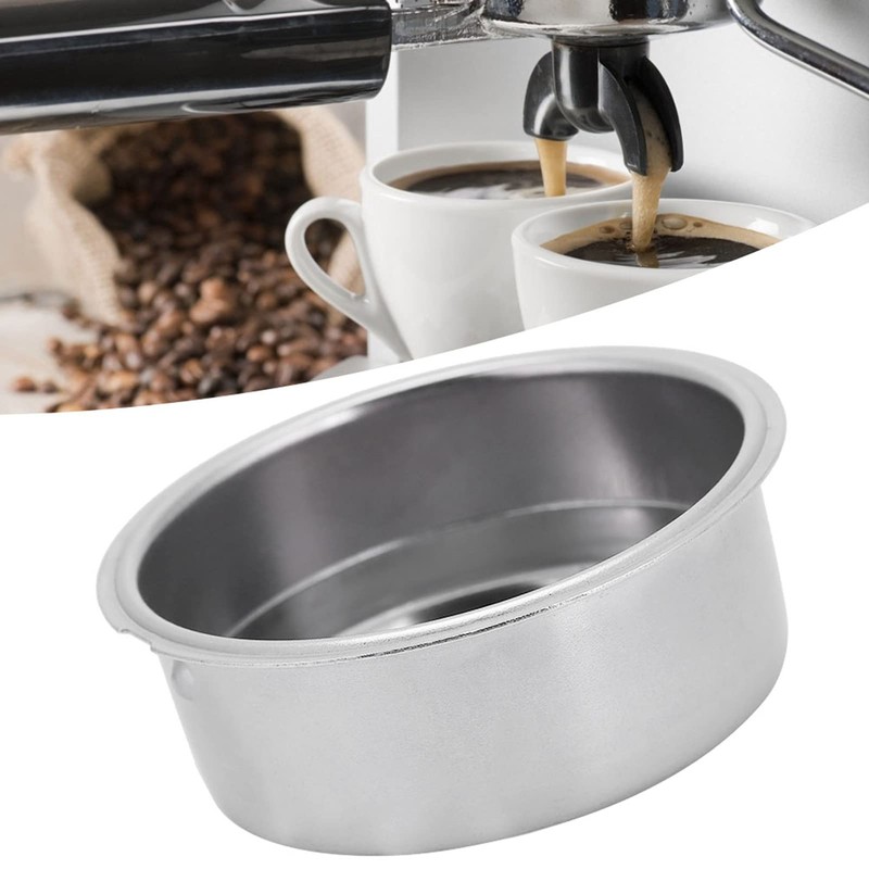 Stainless Steel Coffee Filter, 51mm Double Layer Pressurized Filter Basket