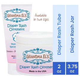 Grandma El’s Diaper Rash Ointment – Gentle Protection & Relief for Baby’s Delicate Skin – Pediatrician-Approved Moisturizing Barrier – Safe for Cloth & Disposable Diapers – 3.75 oz Jar