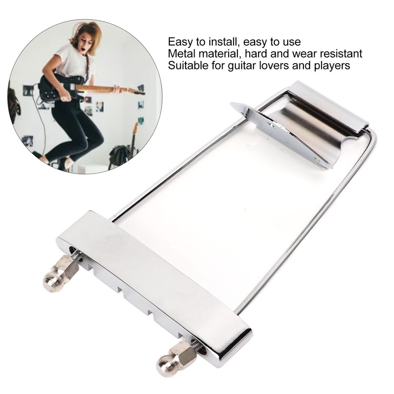 4 String Guitar Talipiece Metal Silver Burr Free Guitar Tailpiece