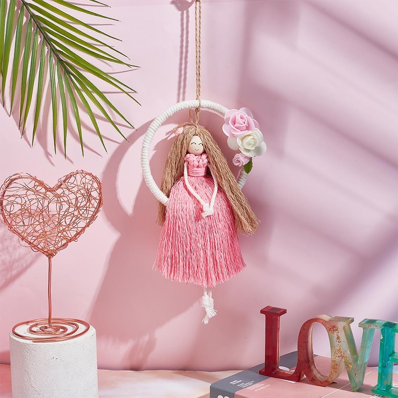FREEBLOSS 2 Set Macrame Angel Kit Macrame Cord Kit Fairy