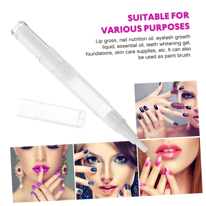 Vaguelly 21Pcs Empty Nail Oil Pen Set 3ml Liquid Tubes