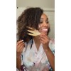 GranNaturals Wooden Parting Comb Braid Tool - Three-Prong Wide Tooth