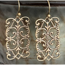 Bronze Dangle Earrings Lightweight Jewelry Earrings for Women #3298FE65