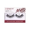 i-Envy 2 Pairs False Eyelashes Matte 3D Collection, Invisible Band,