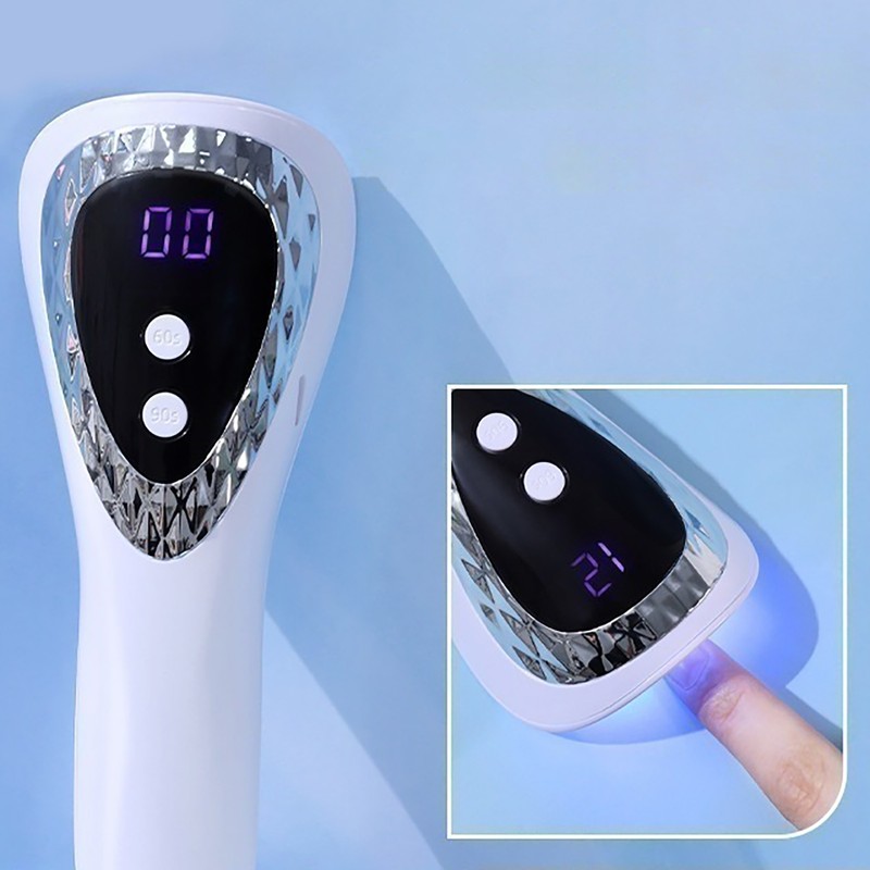 Handheld Nail Polish Dryer Quickly Drying Display Screen USB Rechargeable