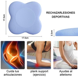 CHENGBAO 2 Paquetes Rodilleras de Yoga,Almohadilla de Espuma Antideslizante para Yoga,Rodilleras de yoga extra gruesas,Entrenamiento de Yoga y Pilates (Azul)