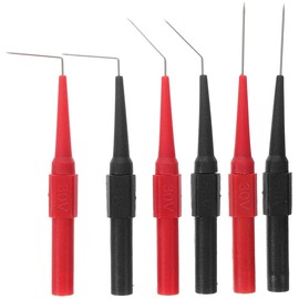 iplusmile Set of 6 Multimeter Test Probes Set, Straight and Angled Probes Diameter, Ideal for Precise Measurements of Voltage and Capacity, Perfect for Electrical Work and