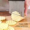 Crinkle Cutter, Stainless Steel Potato Chipper Chip Cutter, Potato Cutter