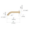 Derengge Shower Arm with Flange,6.5 Inch Brushed Gold Wall Mount