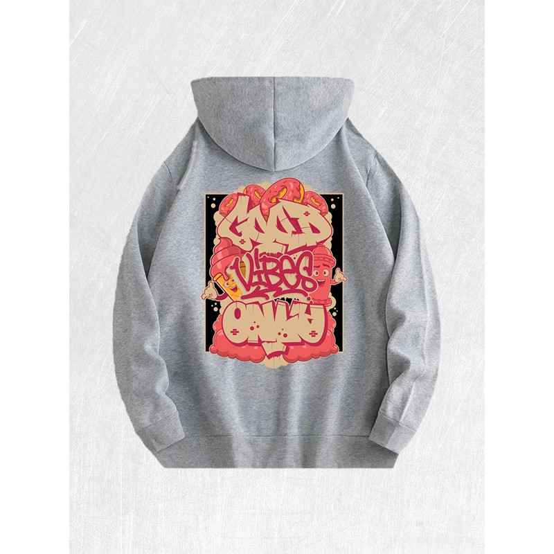 Good Vibes Only Graffiti Graphic Hoodie 100% Cotton US Warehouse