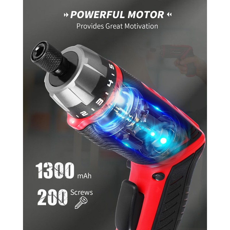 AVID POWER Electric Screwdriver Set Rechargeable 4V Cordless Screwdriver Kit