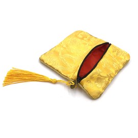 Vafon 24pc Chinese Silk Brocade Coin Purse Embroider Jewelry Bag Zipper Wallet Pouch, Multiple colors