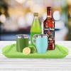 Oggi Rectangle Non Skid Rubber Grip Serving Tray, Green 17.5