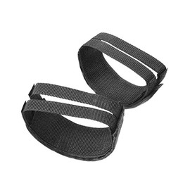 AIMALL 2PCS Exercise Bike Pedal Straps，Toe Clips Straps Fixie Bicycle Pedals Anti-Slip Cycling Bike Adjustable Length Universal Pedal Strap Fits Most Bike Pedals Black