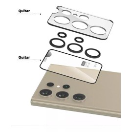 Tekolux Funda Magnético S24 Ultra + Kit Mica Pantalla Mica Cámara Hd
