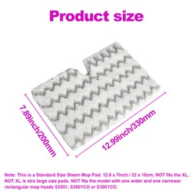 Steam Mop Pads for Shark Steam Mop S3500 Series S3501 S3601 S3550 S3901 SE450 S3801CO S3601D S2901 S2902 Professional Steam Mop Washable Microfiber Replacement Shark Vac Mop Pads Refills (5 Pc)