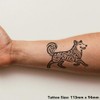 'Swirl Pattern Dog' Temporary Tattoo - Water Resistant, Skin-Safe, Non-Toxic