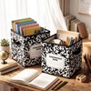 Romooa 6 Pcs 11 Inch Composition Book Classroom Fabric Storage