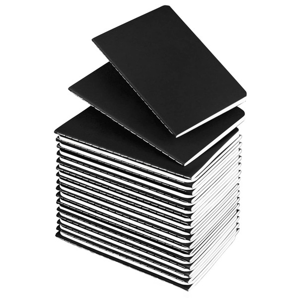 Lzerking Mini Notepads Bulk 36 Pack Small Journal Pocket Notepad-Black