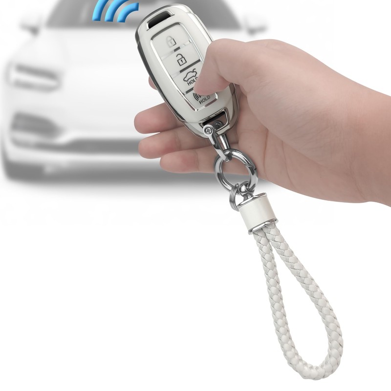 JOYEAR Keychain with Key Fob Cover Compatible with Hyundai 2019