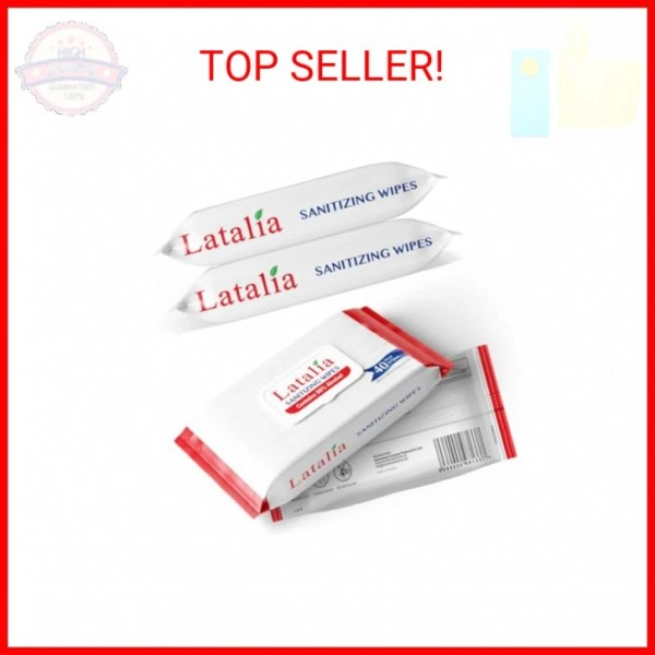 Latalia Hand Wipes | 80% Alcohol Hand Sanitizer Wipes for