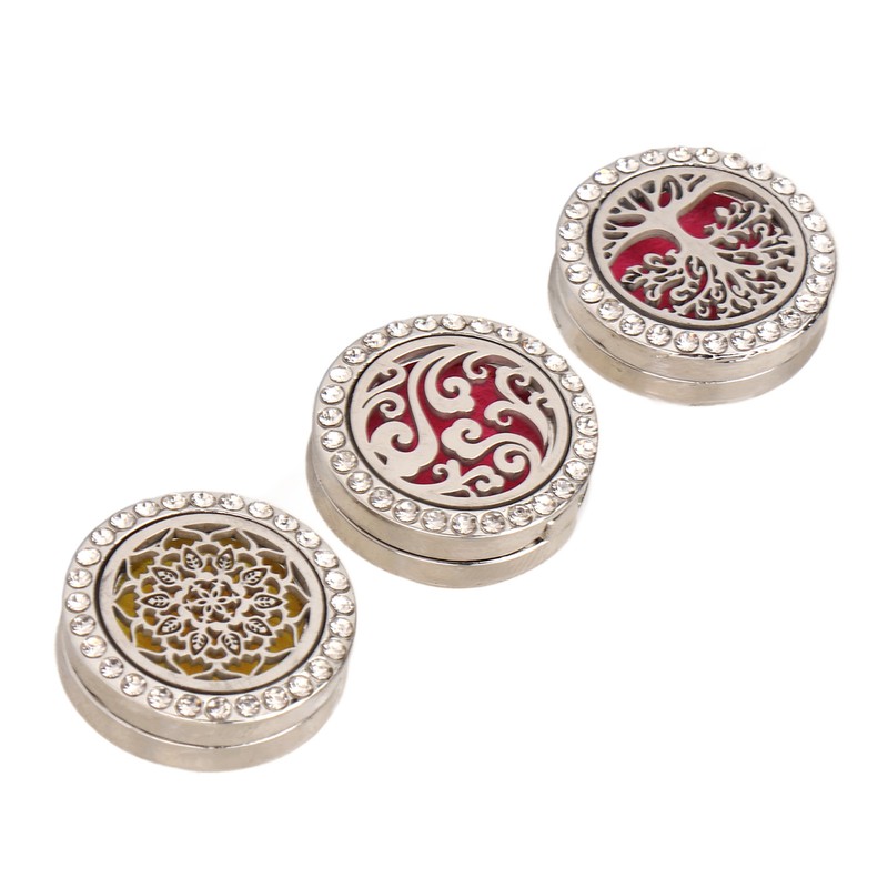 0.9in Diffuser Face Cover Clips Hollow Stainless Steel Magnetic Aromatherapy