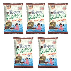Japanese Tempura Seaweed Chips, Noriten – Teriyaki Flavor | 0.95oz x 5 Pack | Made in Japan by Swashbuckle Snacks