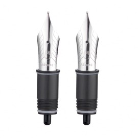 Set of 2 Replacement Fountain Pen Number 8 Medium Nibs Compatible with C2000 and C80 Silver