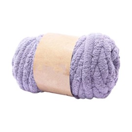 LOVIVER Chunky Wool Yarn Jumbo Yarn Crochet Cloth Summer Hand Knit Yarn Weight Yarn Bulky Yarn for Knitted Blanket Weaving Sweater Pet Bed, light gray