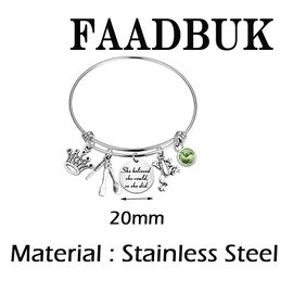 FAADBUK Princess and the Inspired Bracelet She Believed She Could So She Did Inspiration Gift for Her (Princess and the Frog Bracelet)