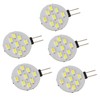 5Pcs LED Light Bulb 9 Beads 6000K White Light 180°